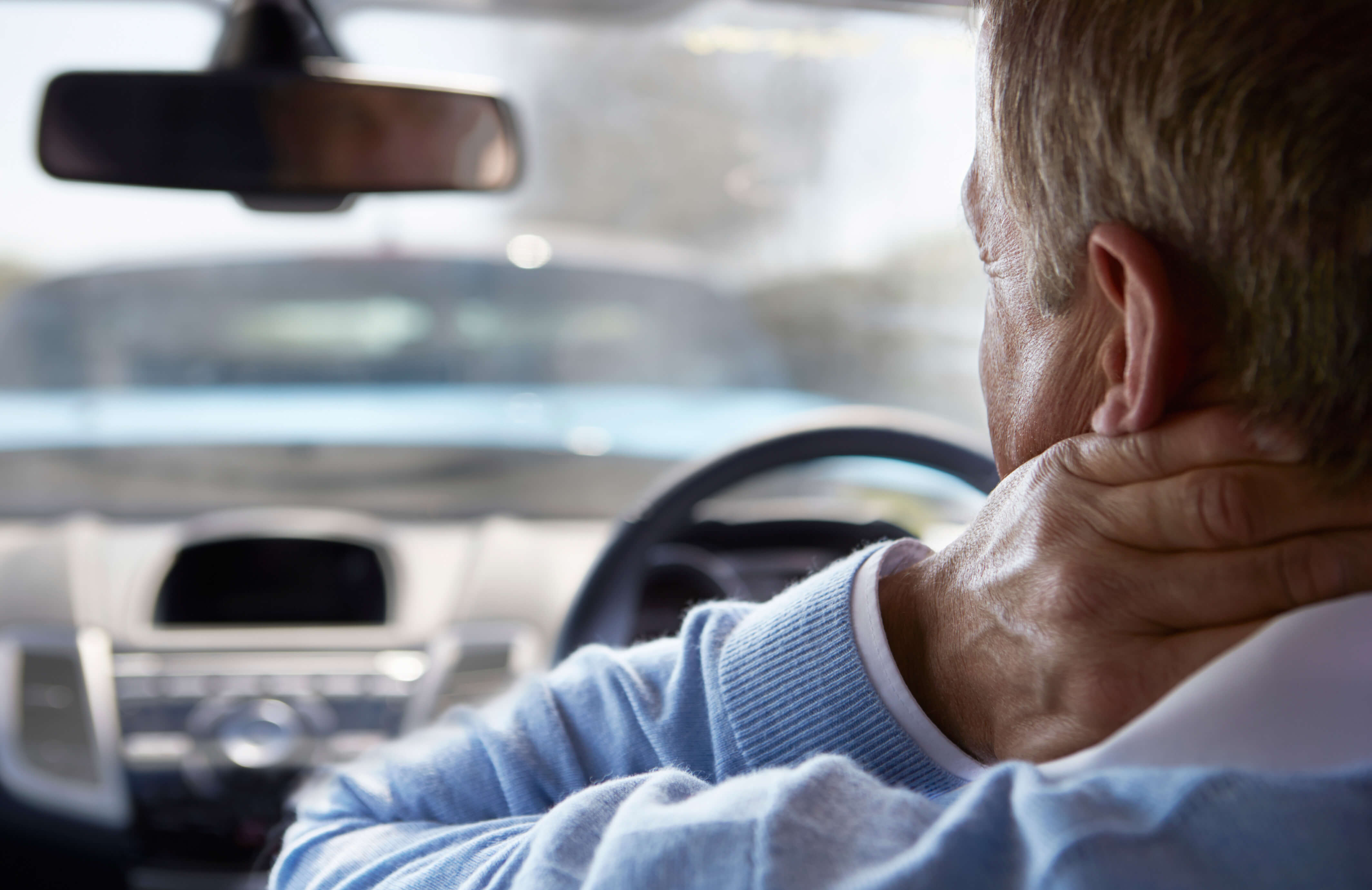 A man suffers a neck injury after a road traffic accident