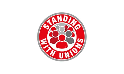 The Standing With Unions Logo, showing people standing together in solidarity
