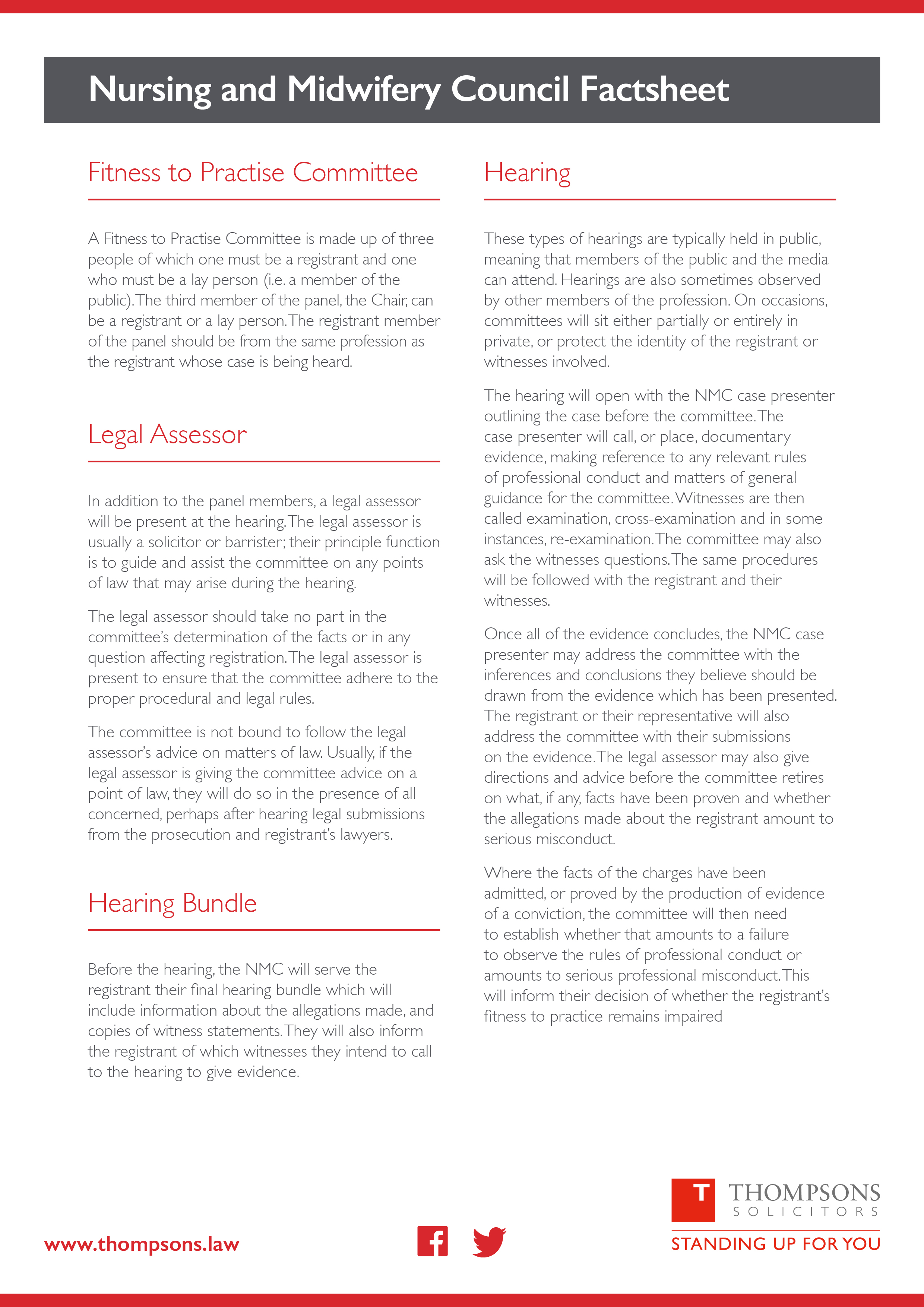 nursing and midwifery council factsheet