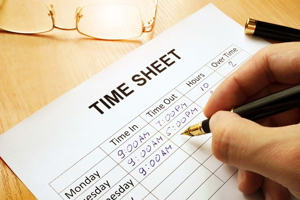 A timesheet