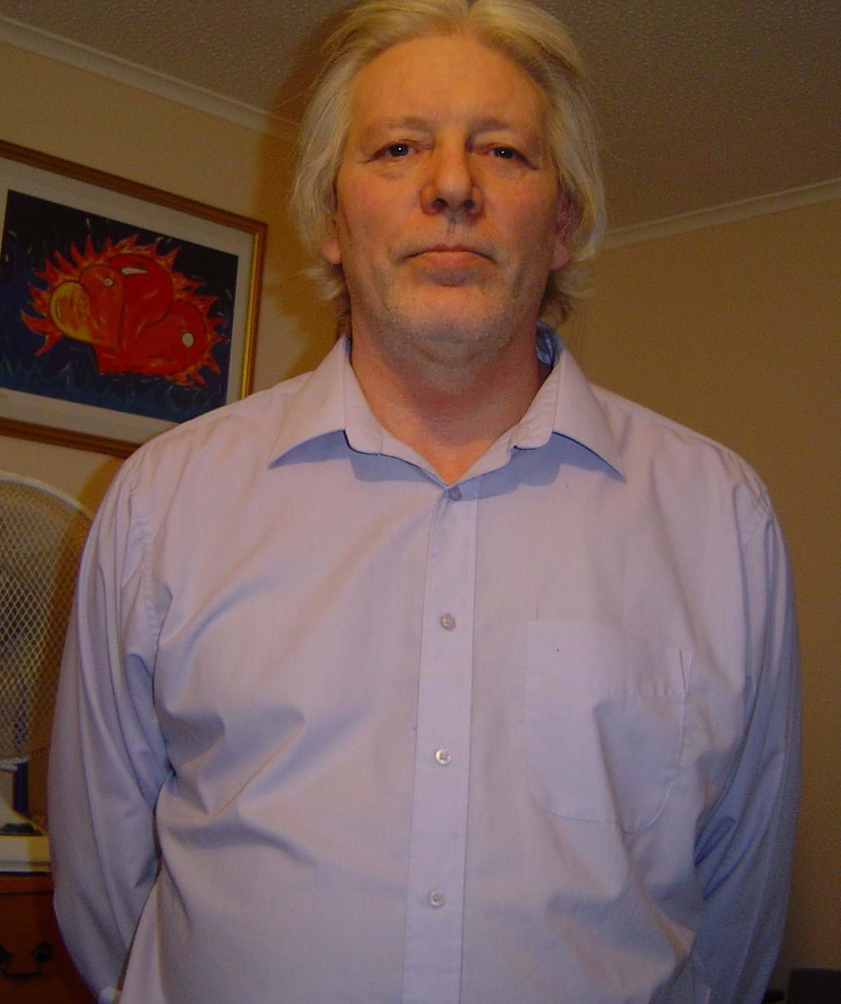 An image of Peter Warwick, 64, who suffered a hernia after moving a heavy delivery