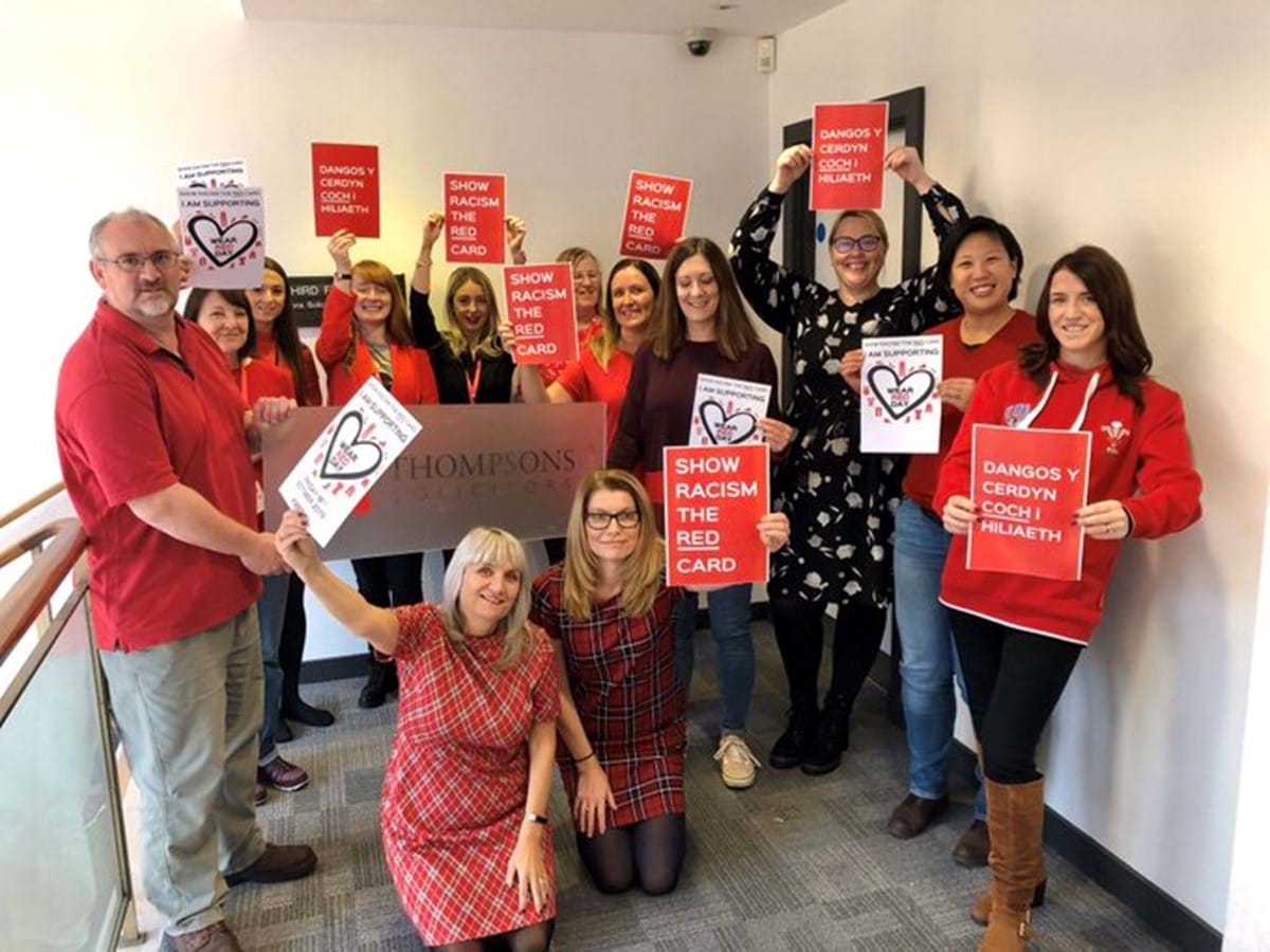 Our Bristol office support Wear Red Day 2019 and Show Racism the Red Card's important campaign
