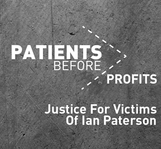 Patients Before Profits: Justice for Victims of Ian Paterson campaign logo