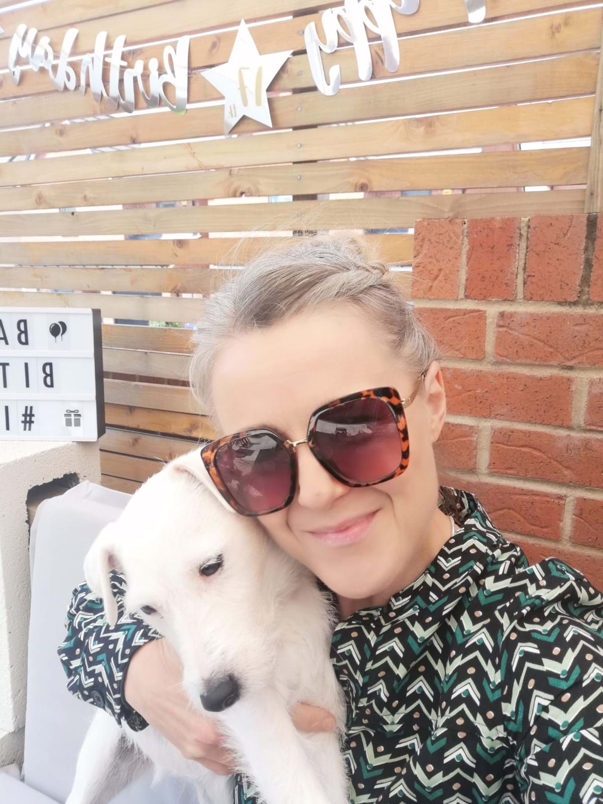 Account executive, Michelle Stewart with her dog